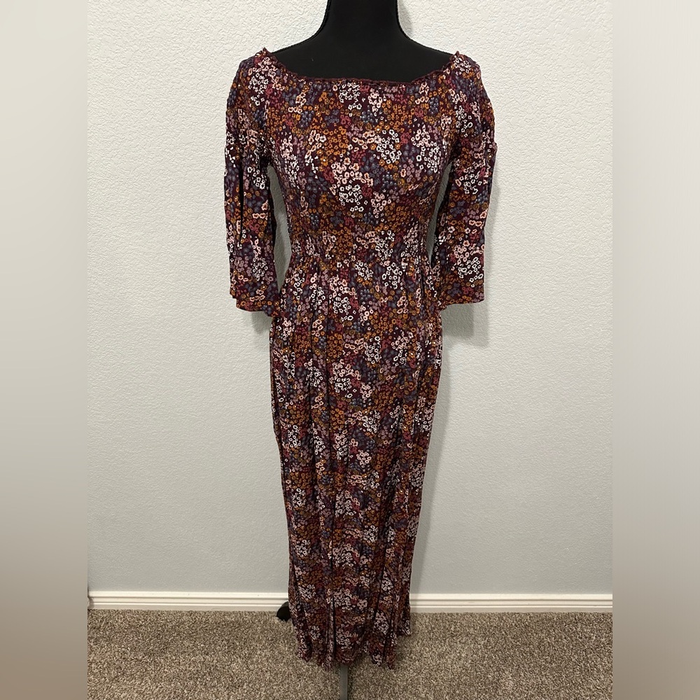 Purple Floral Maxi Dress